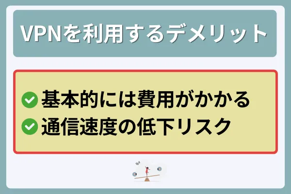 VPNを利用するデメリット